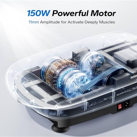 MERACH 2398 Slim Vibration Plate Exercise Machine/Lymphatic Drainage, Black. NIB - Picture 6 of 16